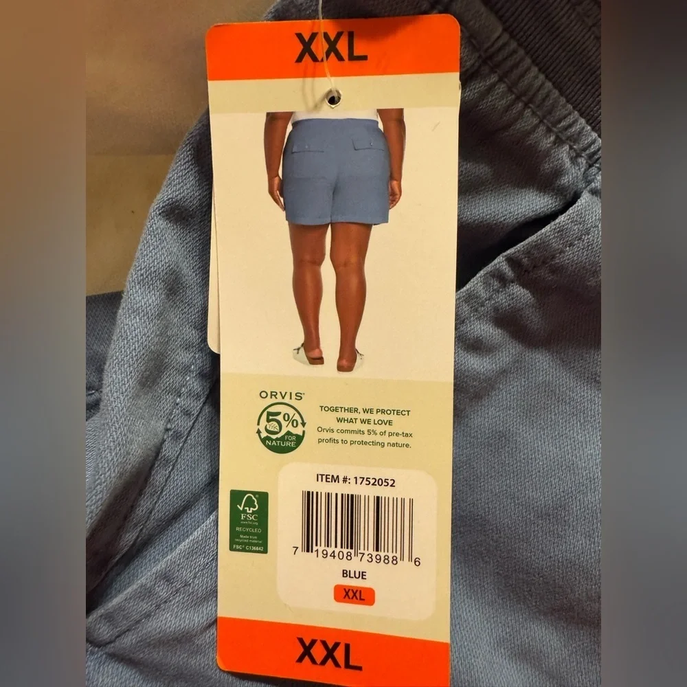 Orvis Pull On Cotton Blend Shorts XXL